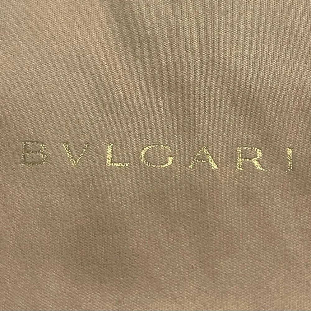 BVLGARI Soft Beige Drawstring Pouch